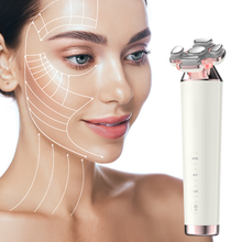 Load image into Gallery viewer, A woman uses a 4-in-1 RF skin tightening device to reduce wrinkles and enhance her facial contours.