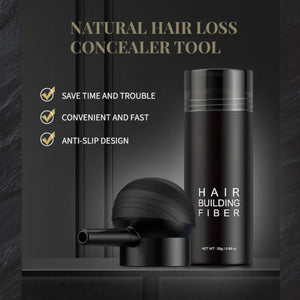 Hair Reboot Hair Fibers Perfecting 3-in-1 Kit Set, with 25g Hair Rebuilding Fibers, Perfect Fit Spray Applicator Pump Nozzle&Hair Fibers Styling Spray