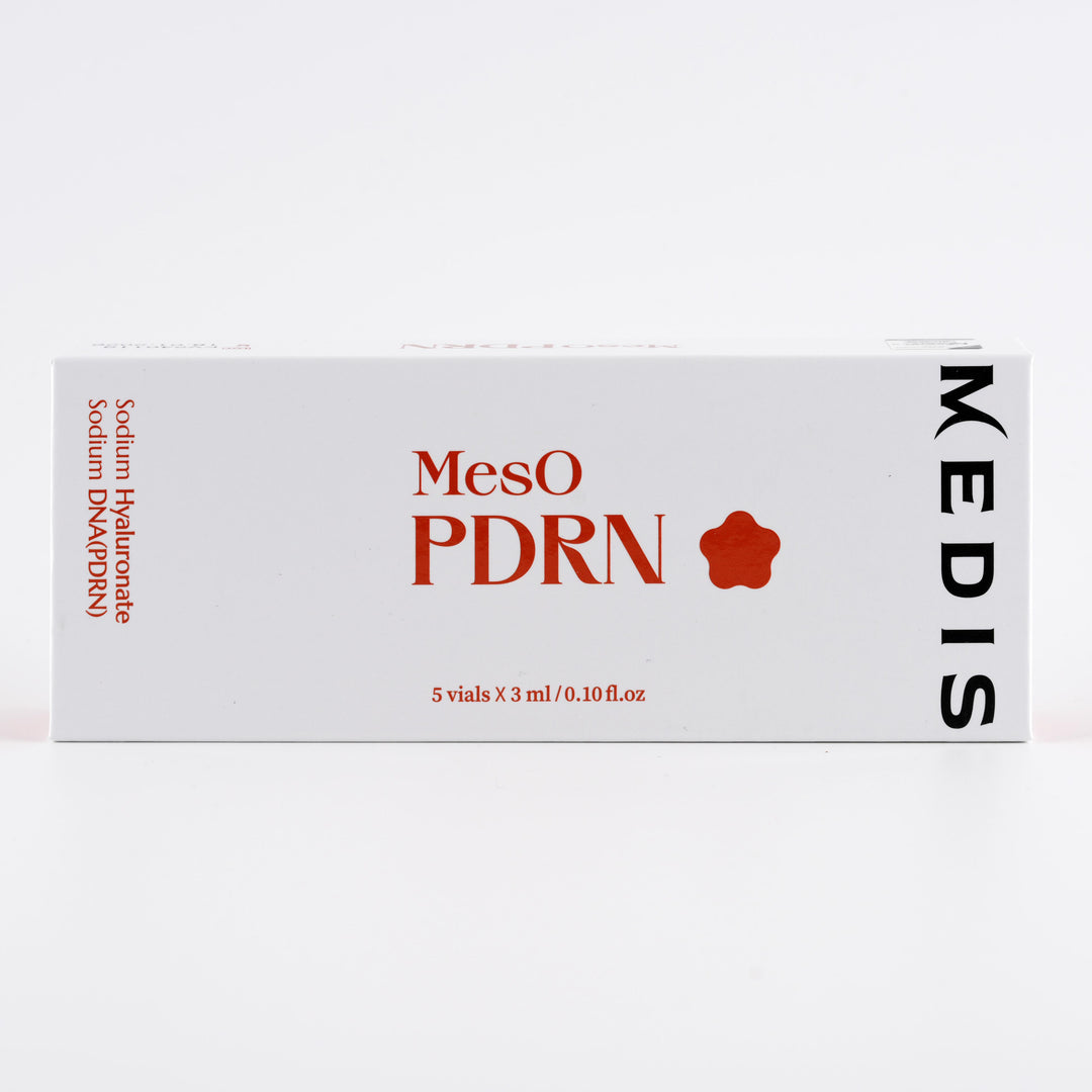 Front view of the Medisco MesO PDRN Ampoule packaging box on a clean white background.