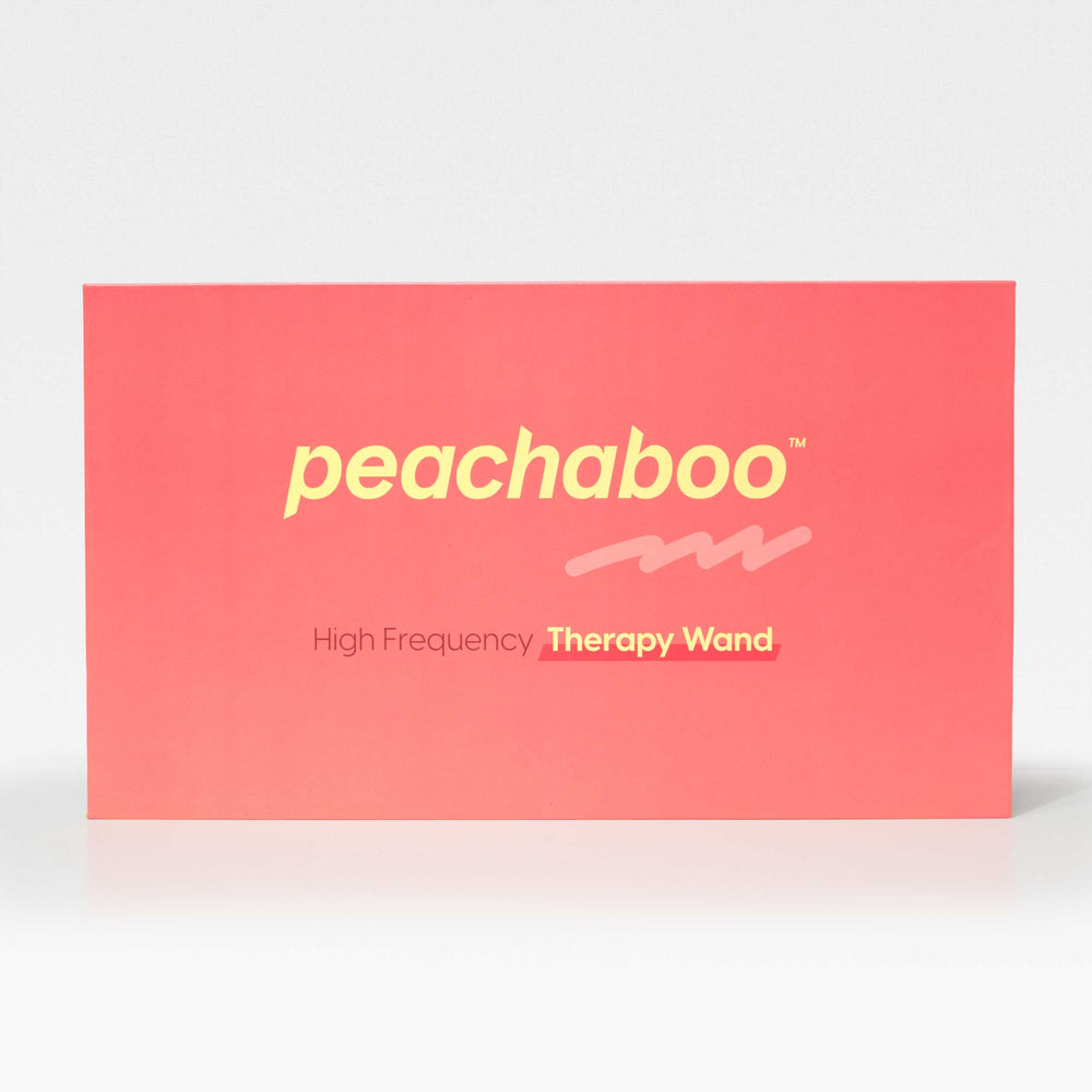 Peachaboo High-Frequency Therapy Wand product box with brand name and logo.