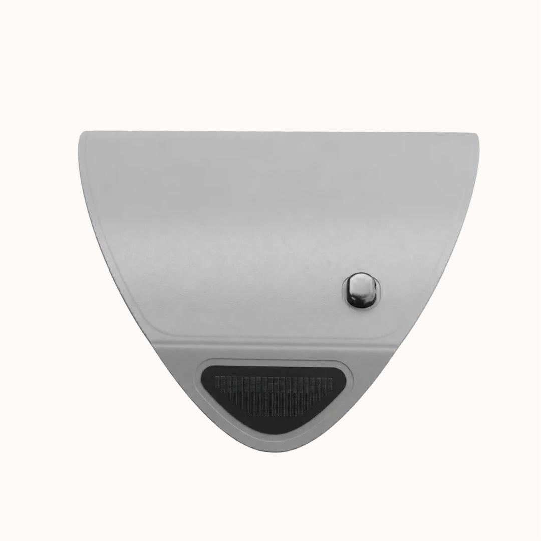 Close-up of the GooMi FlexiGlow Red Light Therapy Panel showing the side control button and details. 