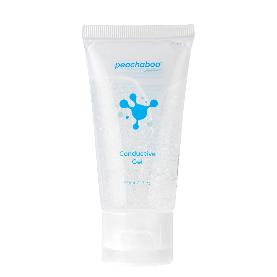 Peachaboo Conductive Gel  front view - 50ml skincare-infused gel tube for beauty device conductivity.
