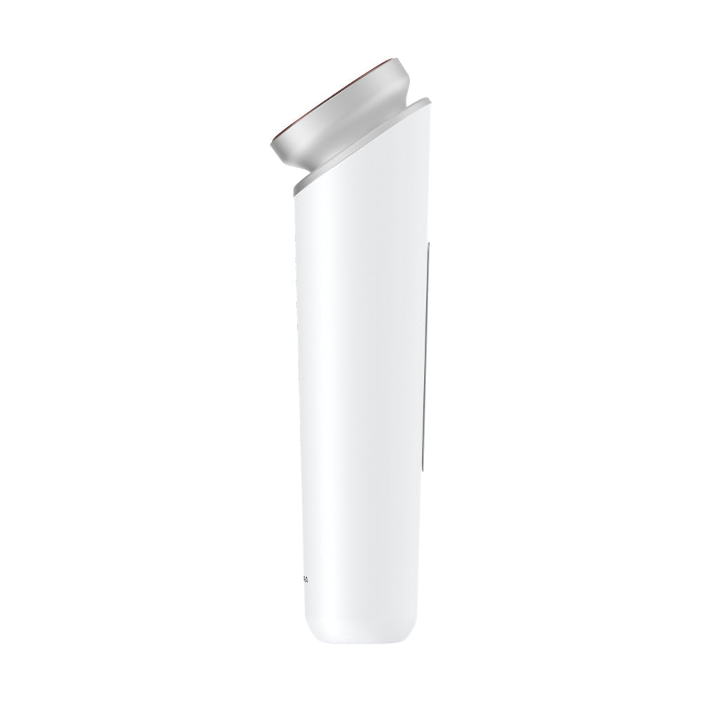 Side view of the 5-in-1 Smart RF & EMS Facial Lifting Device showing its ergonomic angled treatment head.