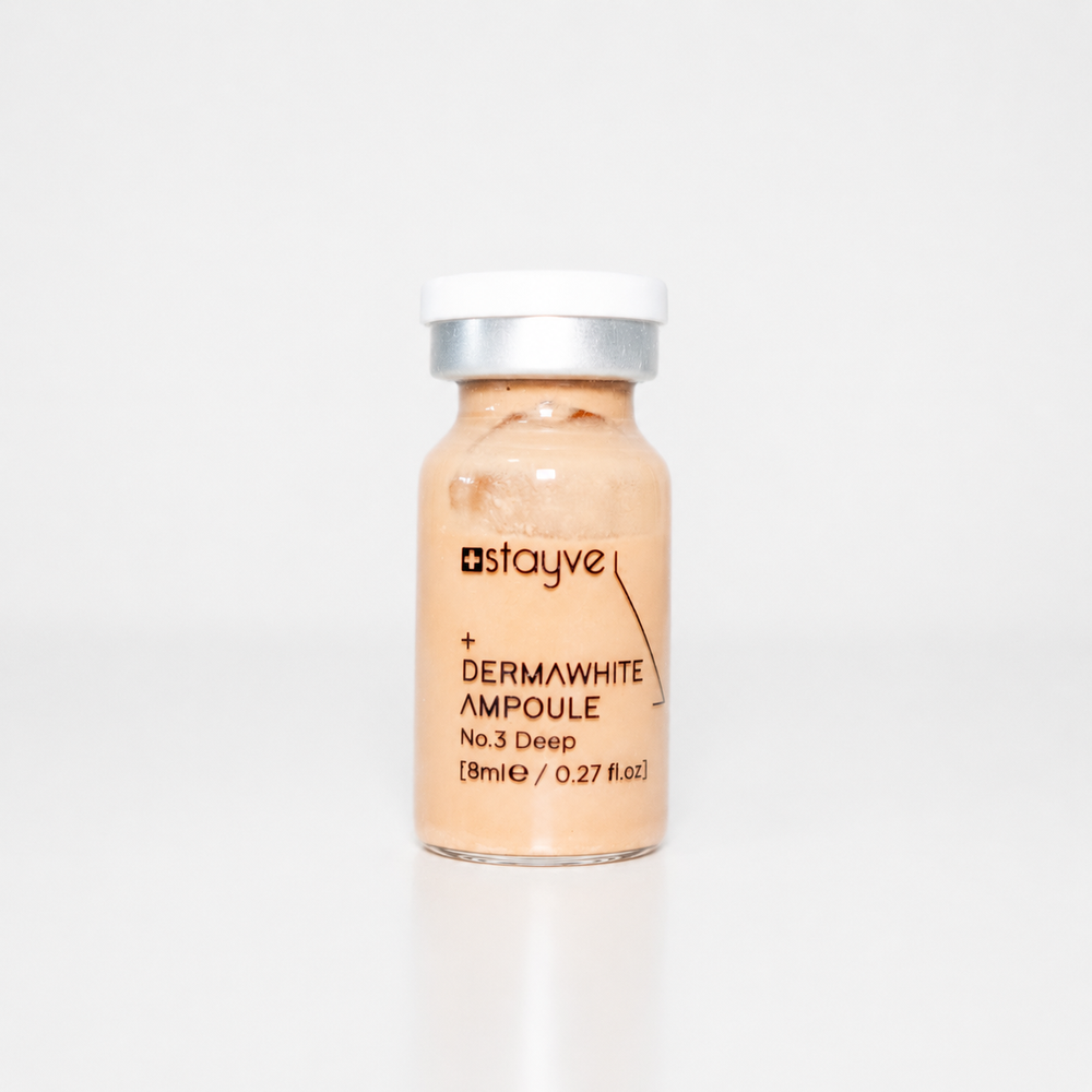 Stayve BB Glow Dermawhite Ampoule No.3 Deep single 8ml vial on a white background