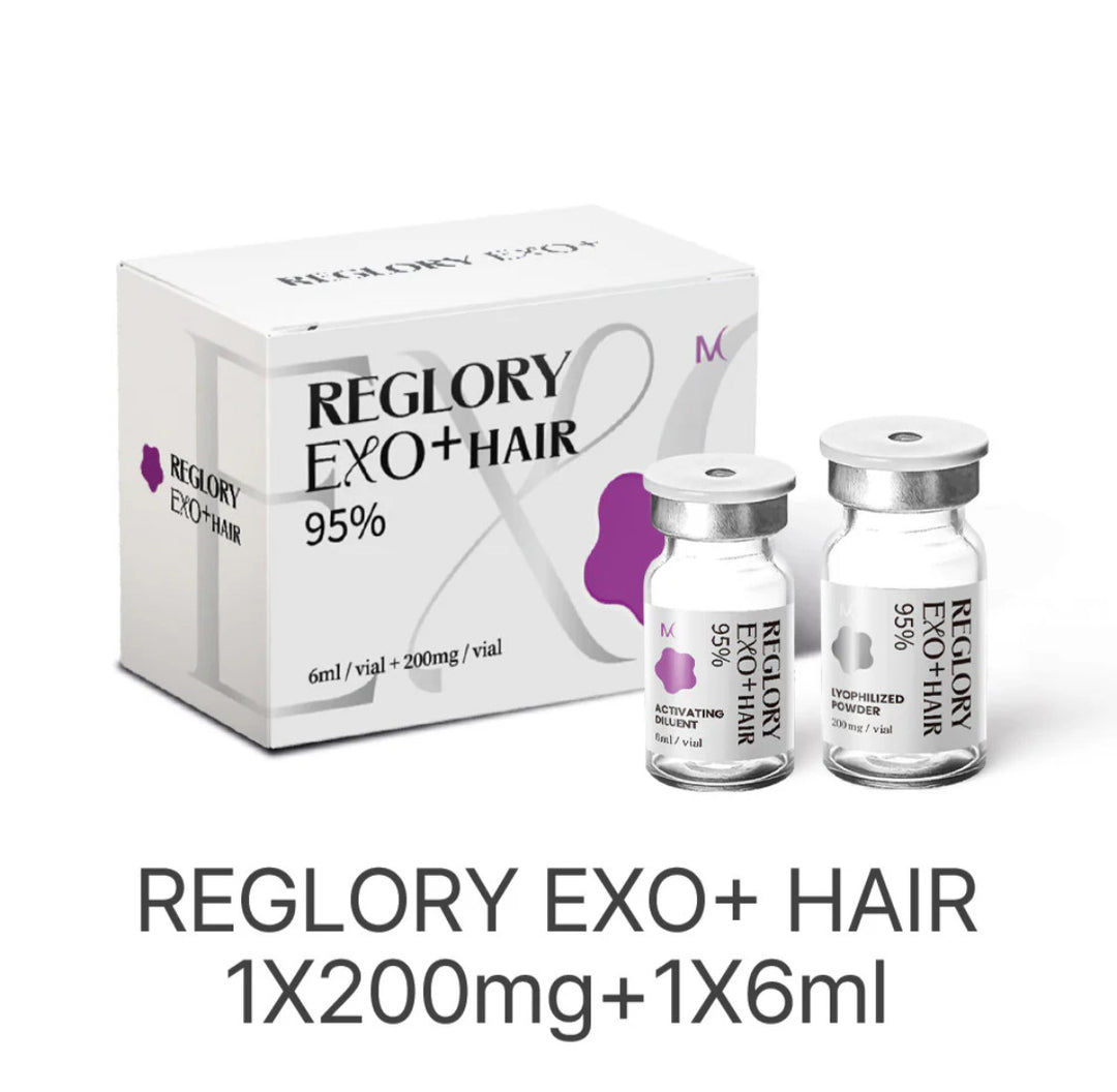 Reglory EXO+ Hair Growth Serum comes in two vial with size 1x200mg and 1x6ml