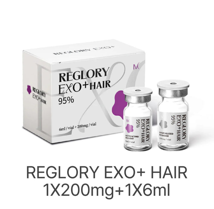 Reglory EXO+ Hair Growth Serum comes in two vial with size 1x200mg and 1x6ml