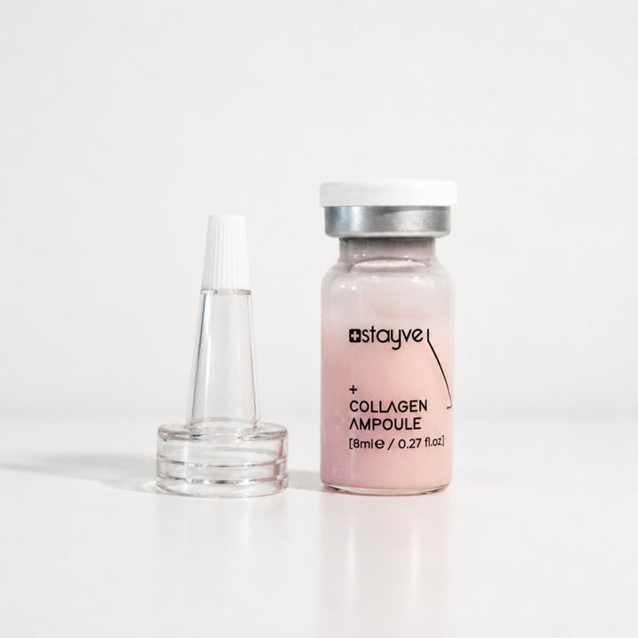 Stayve Collagen Ampoule vial with applicator cap for professional facial skincare treatments