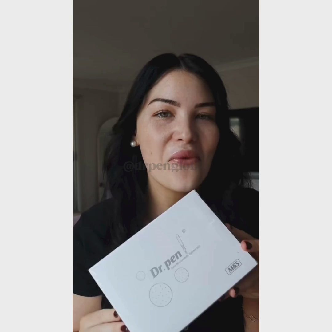 User explaining microneedling routine with Peachaboo x Dr. Pen Hydra Calm Biocellulose Facial Mask for plump, smoother skin