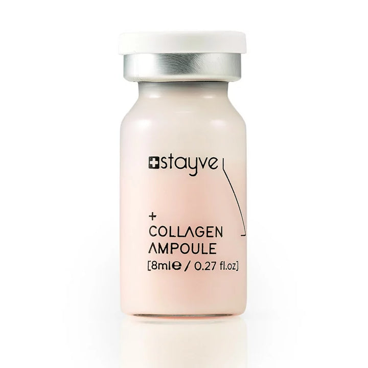 Close up to Stayve collagen ampoule vial