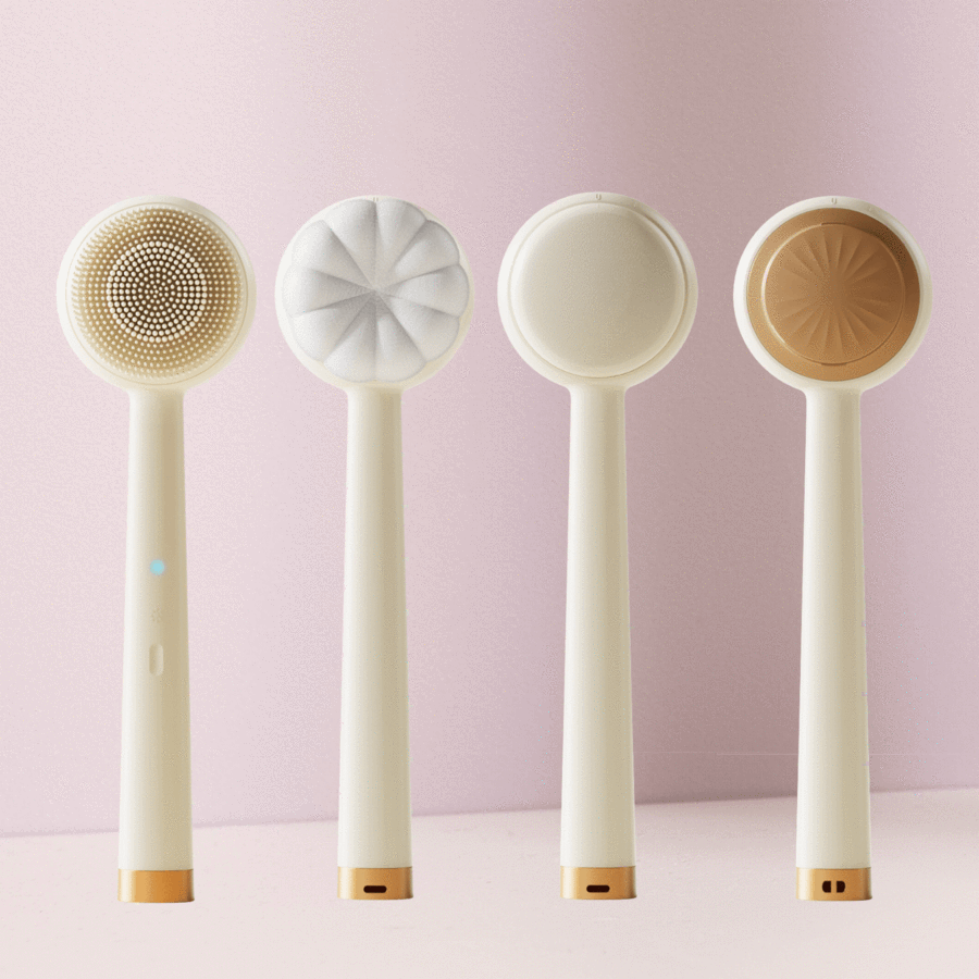 Zobelle Sonica Silicone Body Brush with all attachments