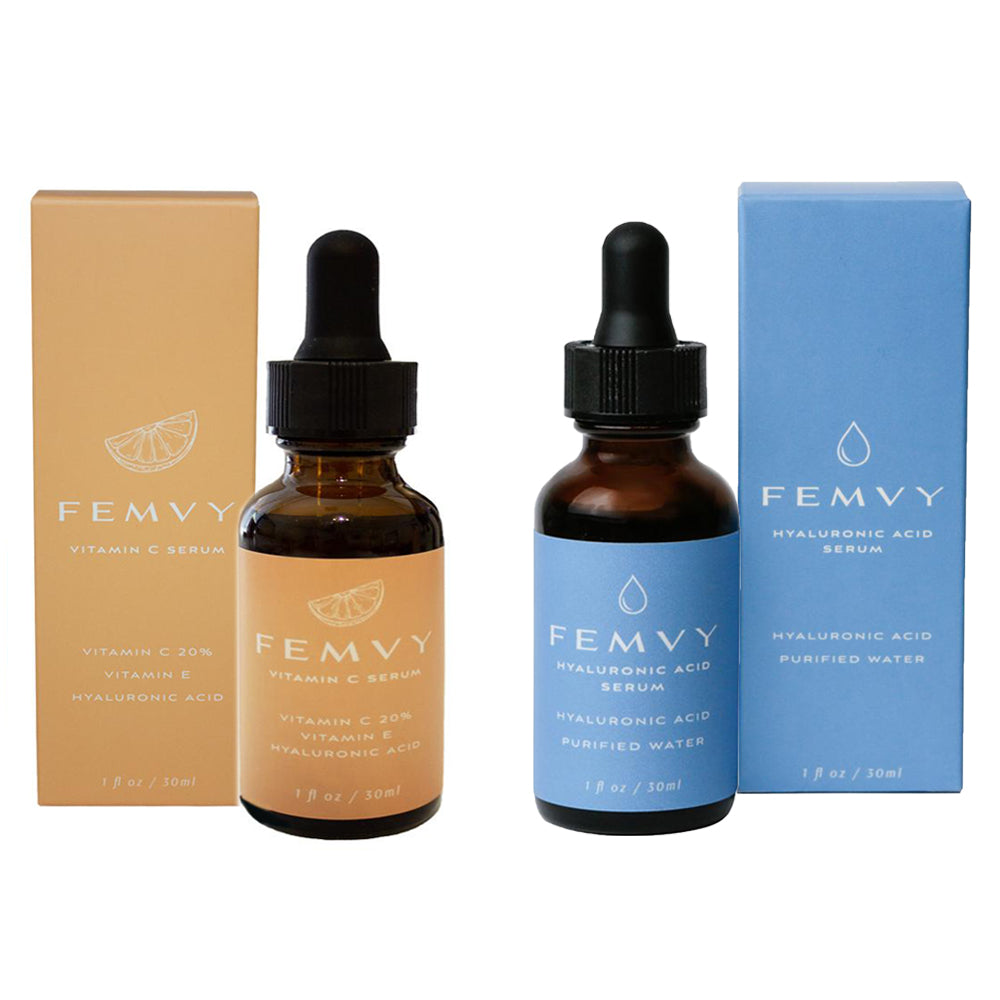 Serum Pack of Two - Vitamin C & Hyaluronic Acid 