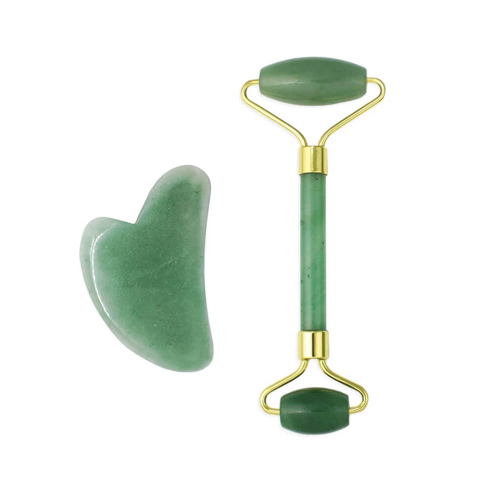 Vibrant Facial Jade Roller and Gua Sha Duo Kit