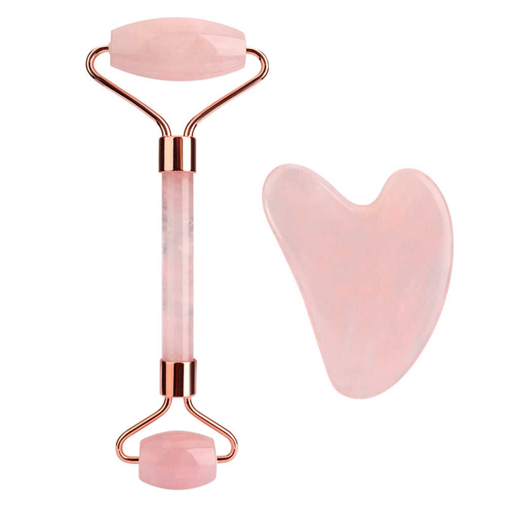 image of rose quartz roller and gua sha