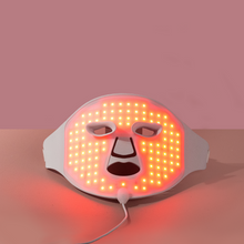 Load image into Gallery viewer, zobelle lumiere silicone led light therapy mask back with lights on